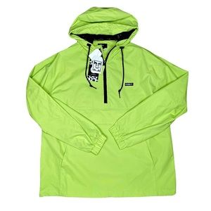 Obey Neon Green Hooded Full Zip Jacket Key Lime
